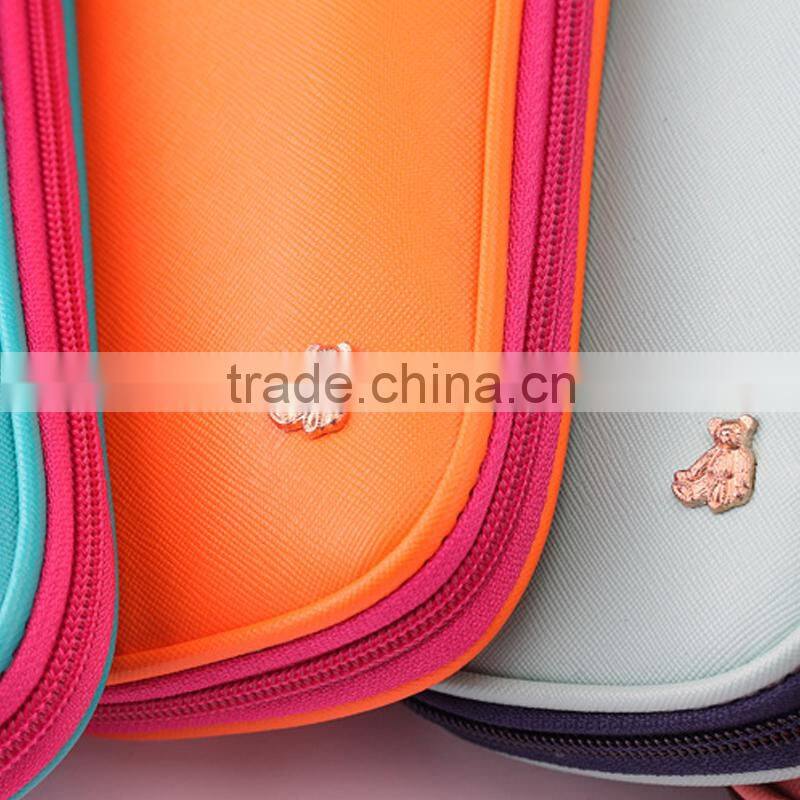 Candy Color Pencil CasePortable Multifunction Solid Color Pencil Box Pouch Fashion Pencil Bag Free Shipping