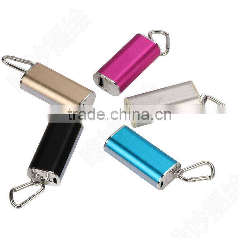 Keychains portable led light power bank 3200mah