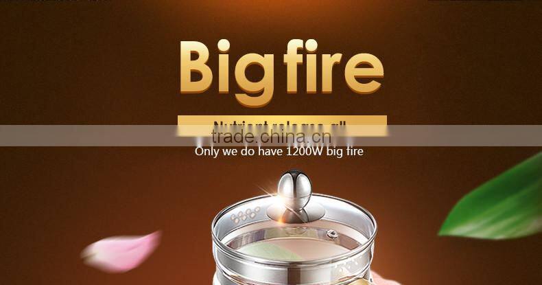 1.8L Multi Function high borosilicate glass Electric Health Pot