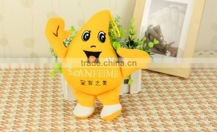 SANFEIME customize 12 inch maker EN71 plush toy water-drop design with sucker