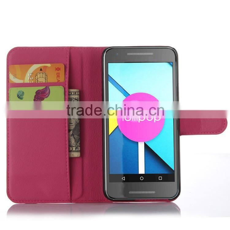 Wholesale PU leather flip wallet case for lg angler