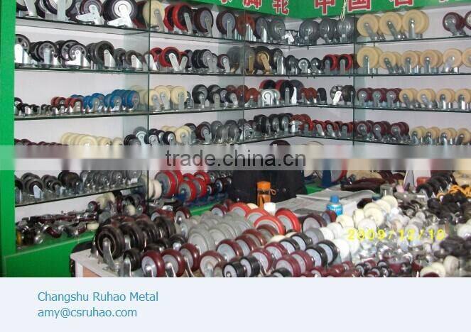 RH-STC4E-02 high quality TPU casters supplier 4'' double elevator wheels