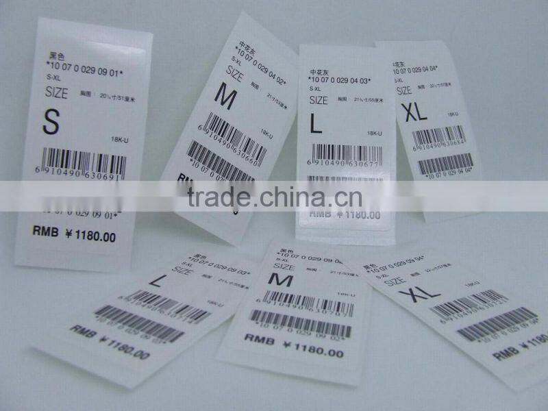 manufacturer garment clothing packaging printed adhesive paper stickers