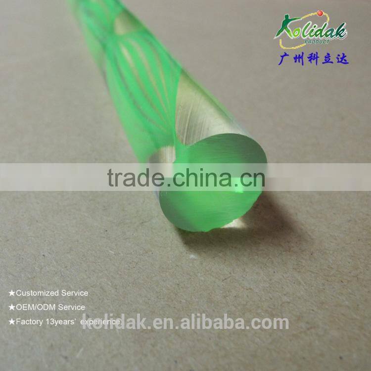 PMMA stick /clear line plexiglass rod /Twisted grain rod