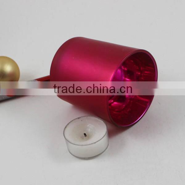 Hot sale Red glass candle cup