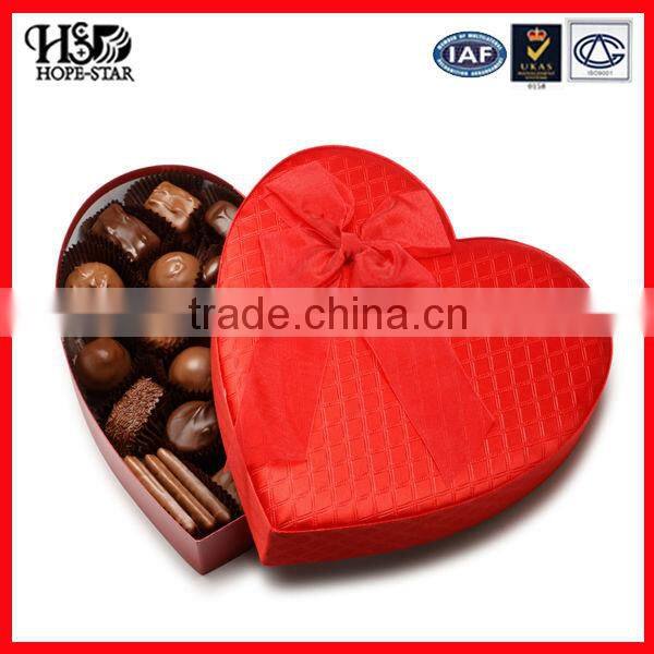 China factory wholesale heart shaped chocolate box paper chocolate packaging box