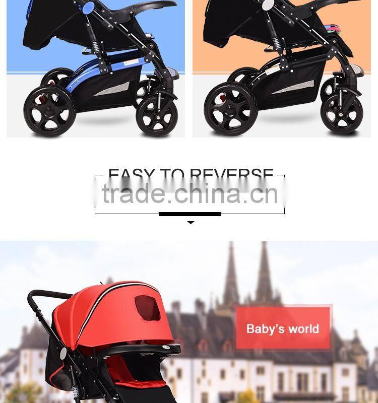 High Landscape Stroller| Baby Trolley | Pram | Carriage | Pushchair With Seat Cushion