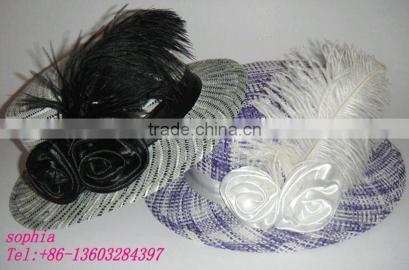 2012fashion straw fedora hat.straw hat with band