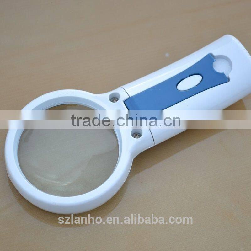 5X magnifying glass loupe 60MM Jewelry Loupe Glass Magnifier With LED Light