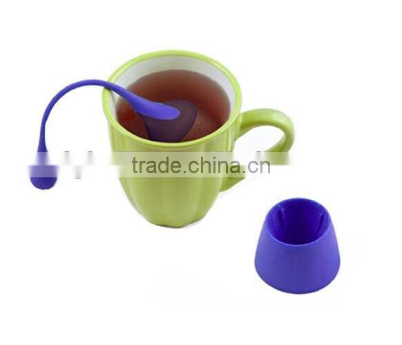 PBA free leaf shaped silicone tea infuser