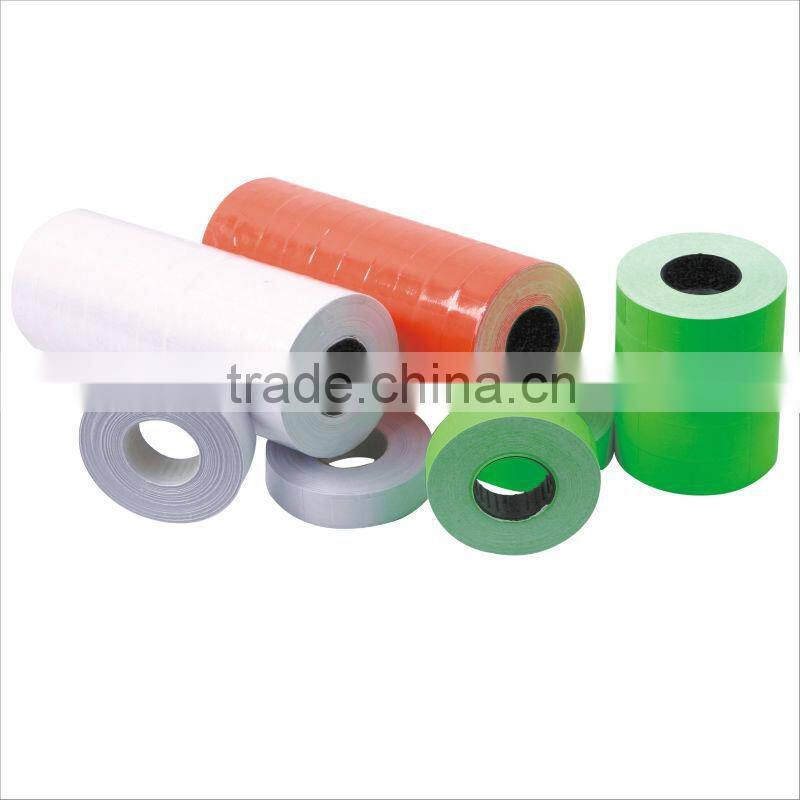 Hot Sale White/Neon Color Adhesive Roll Price Label