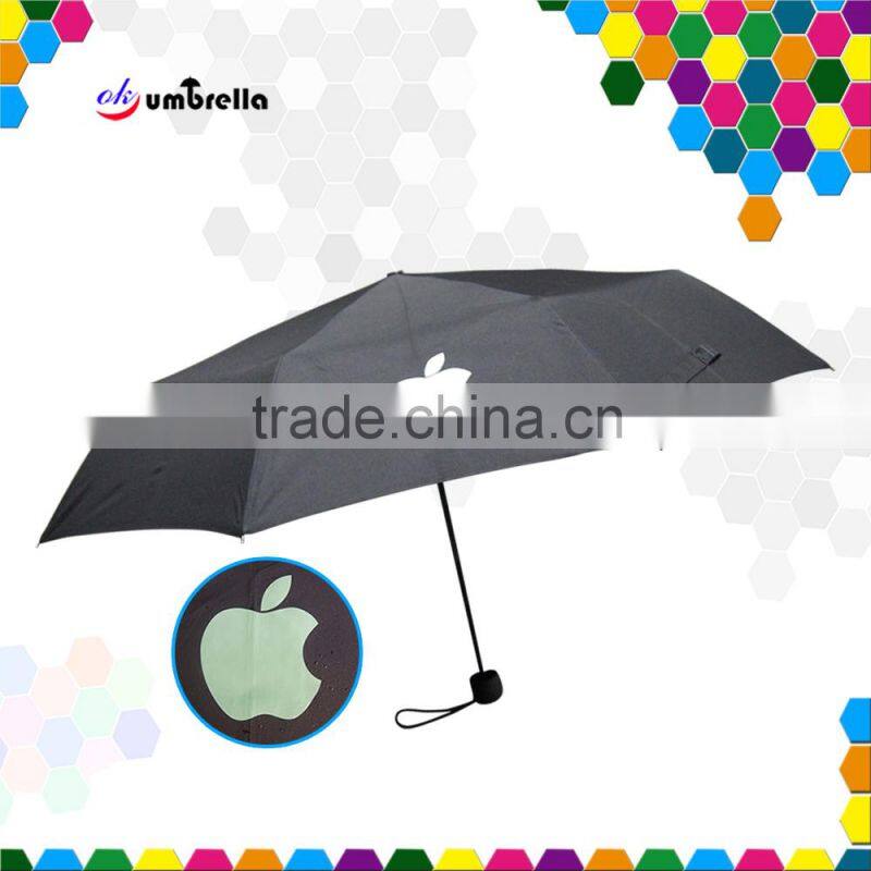 21''x8k high quality three folding umbrella change color when wet umbrella