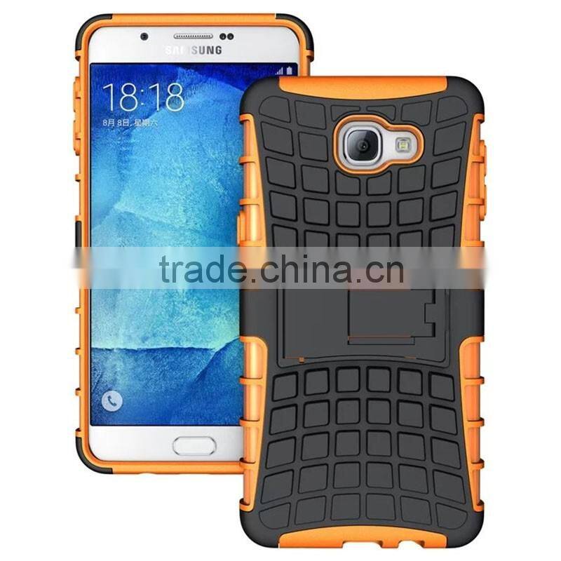 2016 New item Combo new design stand mobile phone case for Samsung A9, 2 in 1 shockproof back cover case