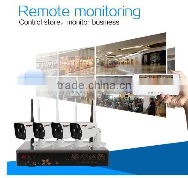 Hot Sale wifi ip CCTV security camera system with 1.0mp or 1.3mp wifi nvr kit