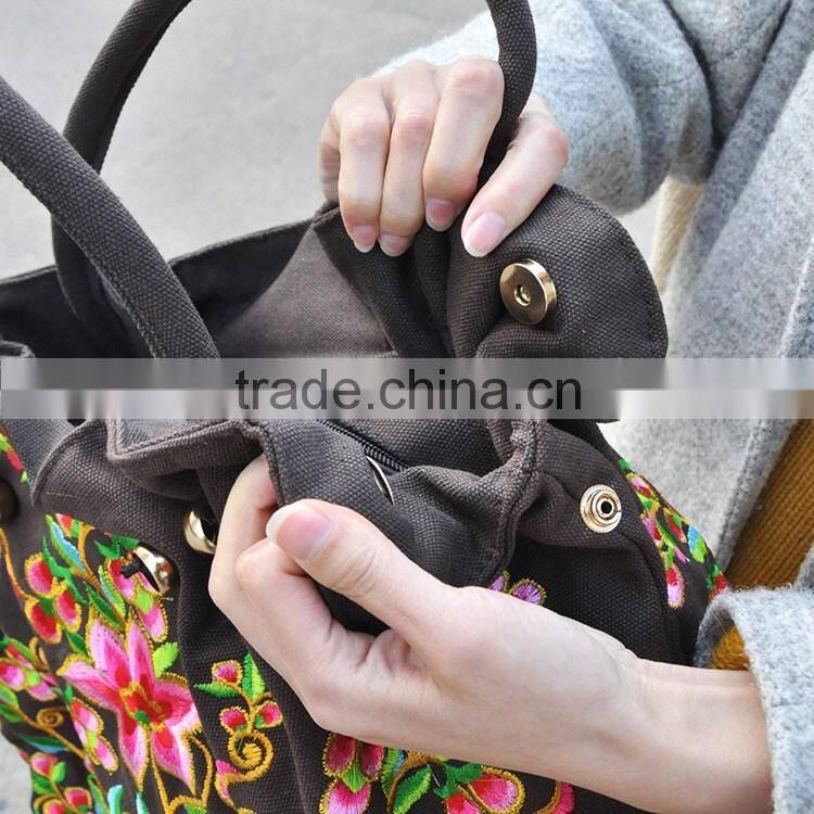 Vintage handbags shoulder bag big size for ladies high quality canvas handbag women