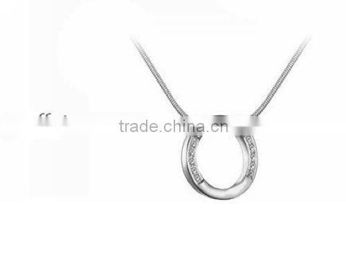 Fashion Double Ring Crystal Necklace