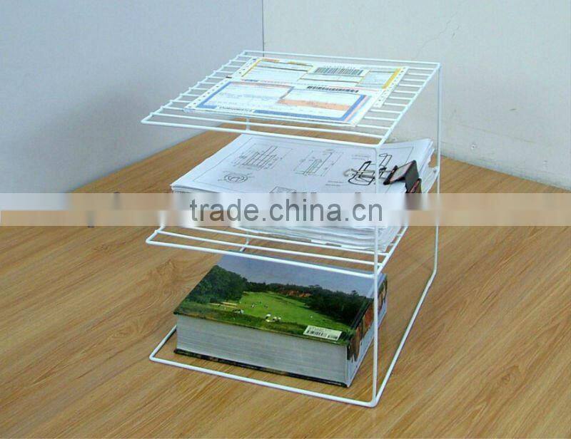 folding metal wire magazine rack