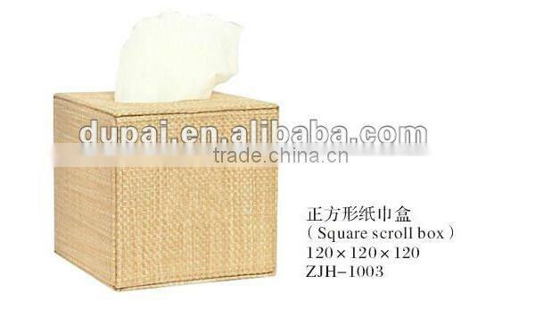 Elegant Home or Hotel Supplies wooden tissue box cover leather