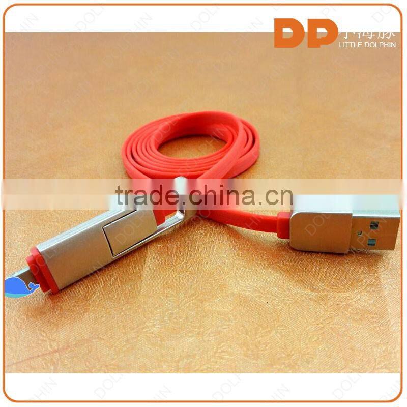 Micro usb cable for power bank and mobile charging flat usb cable for iphone 6