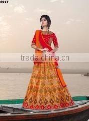 Obligingness Brown Raw Silk Lehenga Choli/indian lehenga online shopping