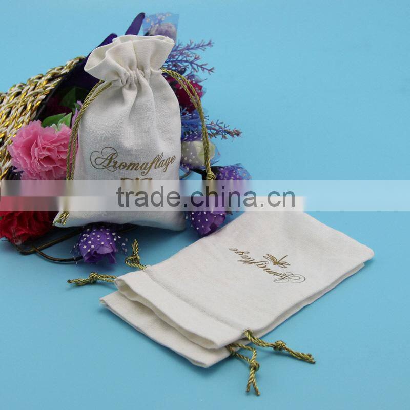 China Factory White Mini Bag Sealing and Handling Cotton Pouch