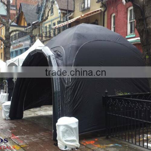 black inflatable tent / small air tight tent