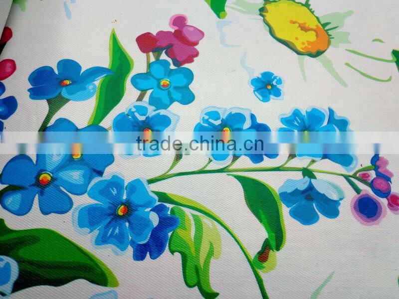 Denim Floral Printed Fabric 2m1346 with SGS/Audit Factory