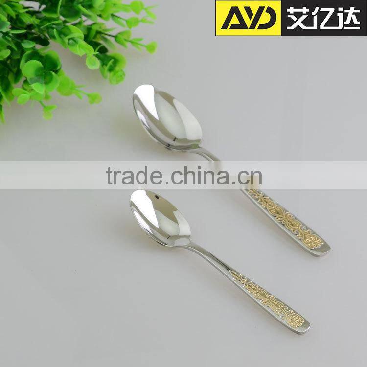 Factory price! wholesale tableware restaurant cutlery silver and gold