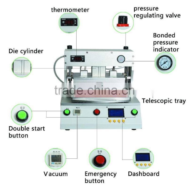 Tablet Lcd Repair cellphone tourch screen laminating machine for iphone samsung edge curve lcd refurbish