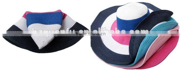 2016 summer wide brim woman sun shade wholesale sunhat