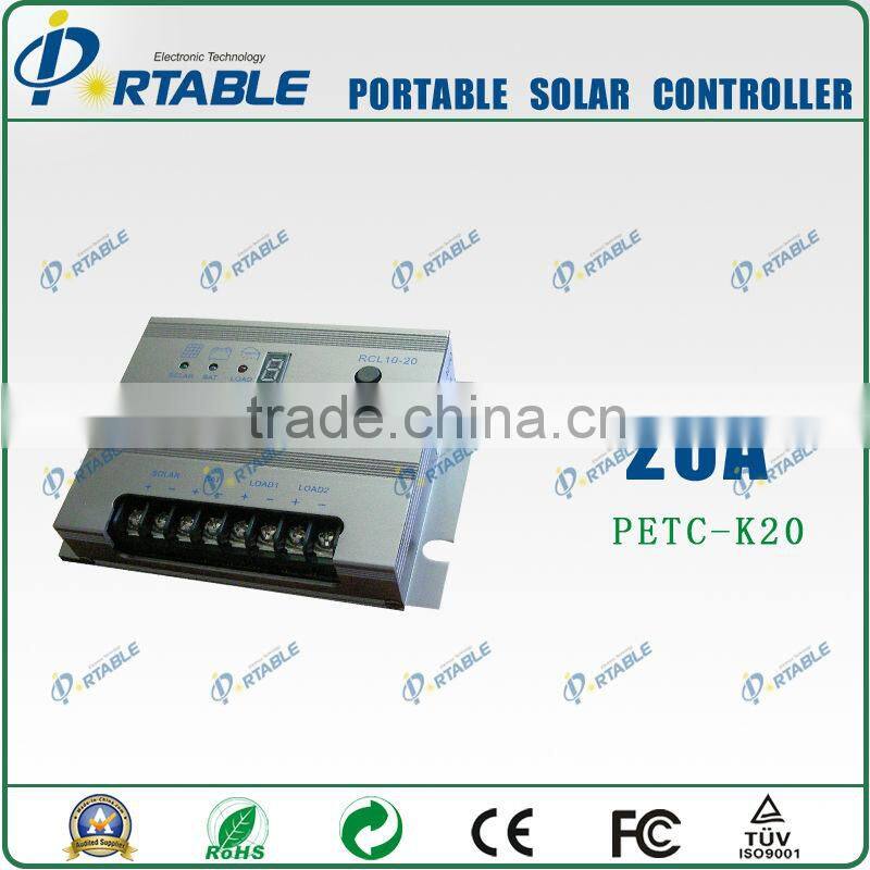 20A mppt solar charger controller charge for battery