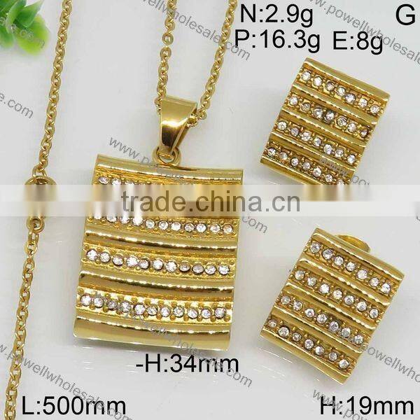 Fashion popular wholesale jewelry from china gold plated jewelry set