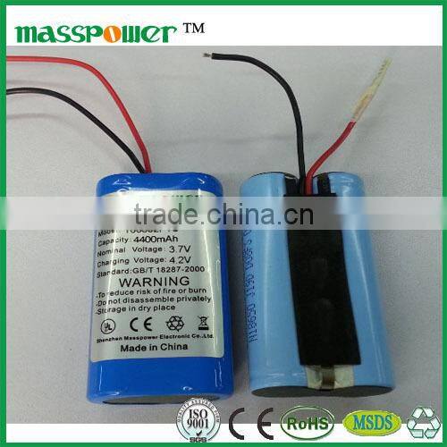 18650 lithium battery pack 1S2P 3.7v 4000mah battery