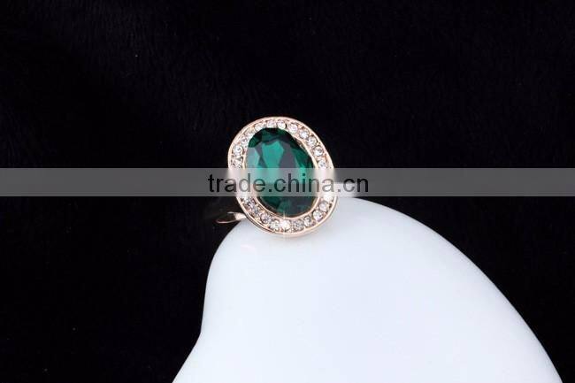 18K gold color rings with blue Gemstone 3gram gold ring