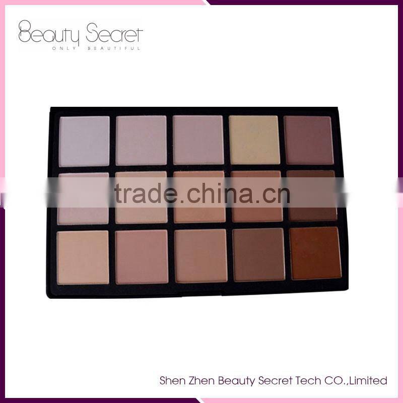 15 colors natural waterproof powder cake palette