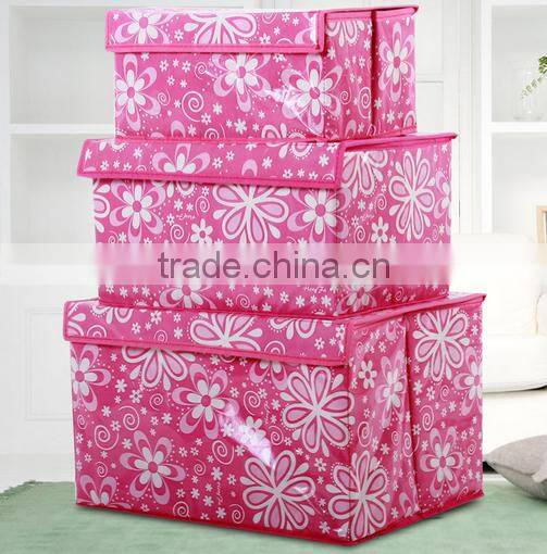 Eco-Friendly foldable Clothes Sundries Storage Case Container box with lids