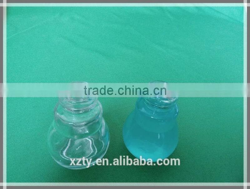40ml glass jar of light bulb shap wth screw lid for perfumery