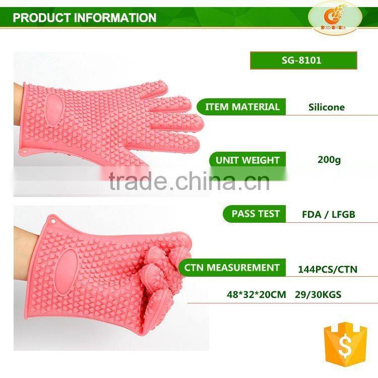 Silicone glove baking microwave cooking mitts kitchen heat resistant oven glove