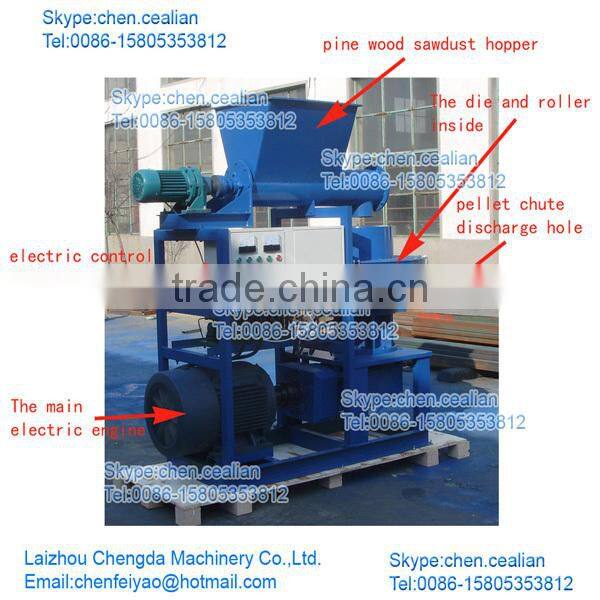 45KW 75kw 1.2T/H vertical ring die biomass sawdust wood pellet mill