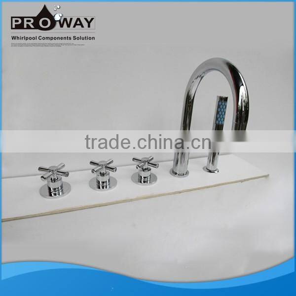 5 hole bathtub faucet mixers taps and shower waterfall basin faucet