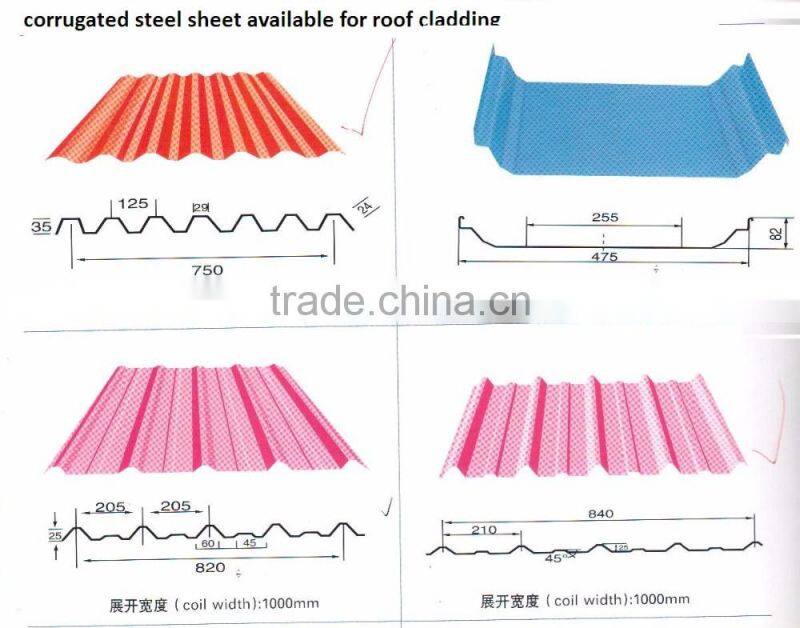 corrugated building materials wall and roofing galvanized steel sheet
