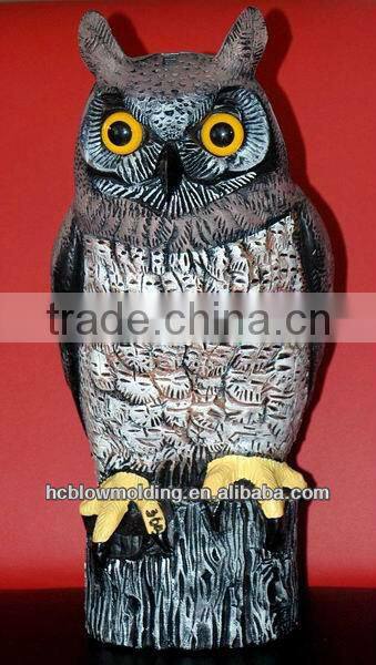 OEM BLOW MOLDING Plastic owl garden decoration Customed Blow molding Owl