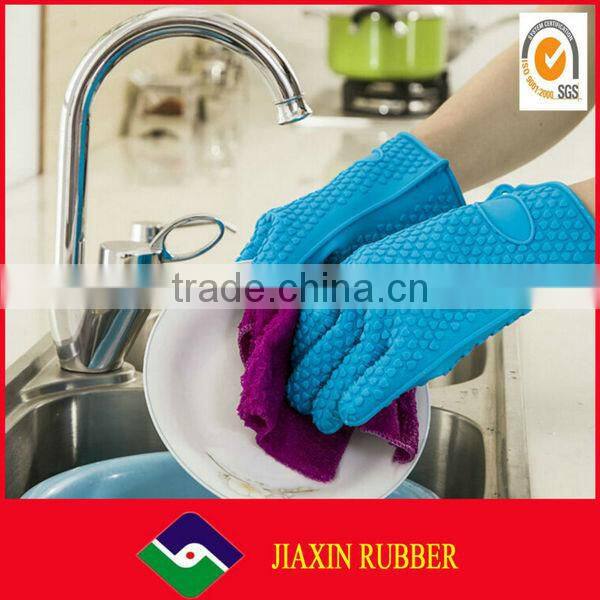 Hand gloves, silicone bbq baking gloves, kitchen tool with finger oven gloves