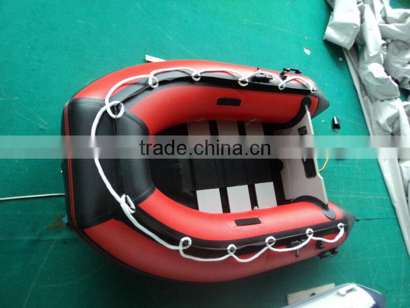 PVC material aluminium floor inflatable boat