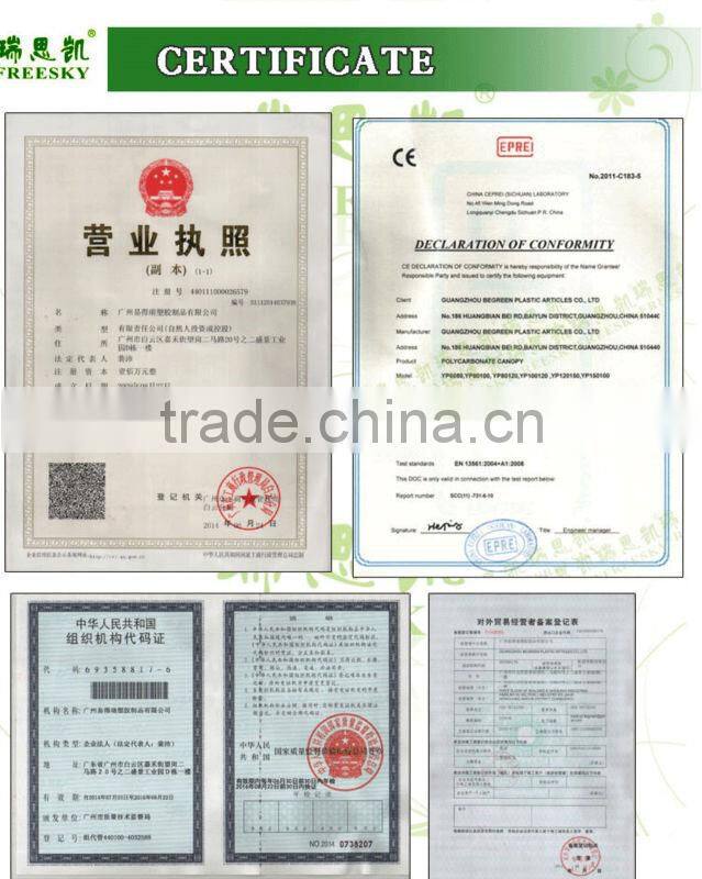 bayer material polycarbonate roof**aluminum double carports canopy