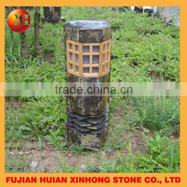 Newly model handcarved nature stone fence lantern