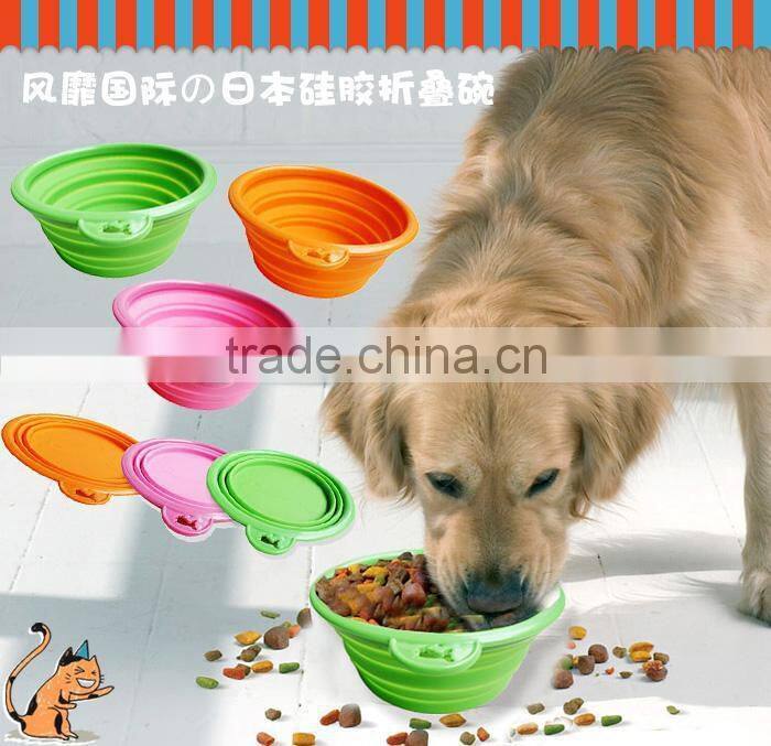personalized foldable silicone pet dog bowl