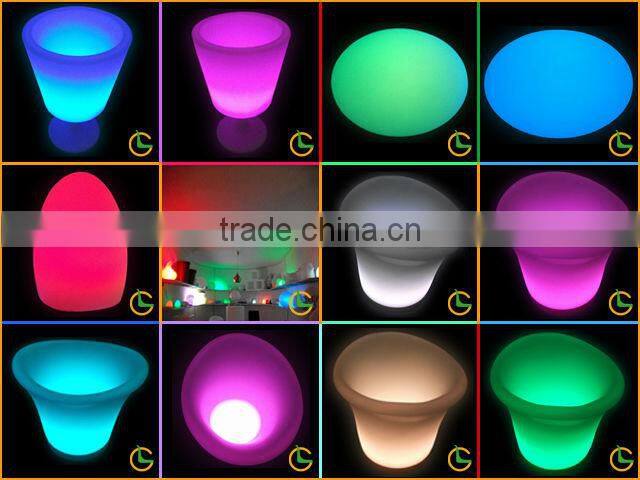 Small Plastic Round LED Table/Cube Seat LGL27-2141