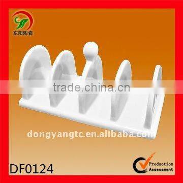 Factory direct wholesale white ceramic napkin holder design
