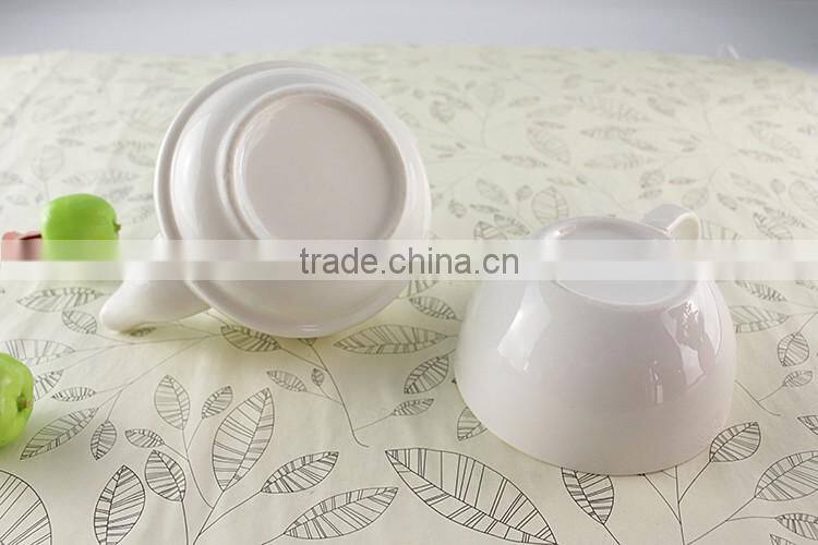 Custom Design Ceramic Tea Set White Porcelain Tea For One Teapot and Cup
